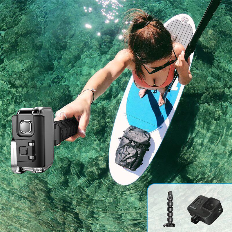 Gopro潜水配件摄影装备水下加长YS铝合金接头蛇臂相机壳支架灯臂