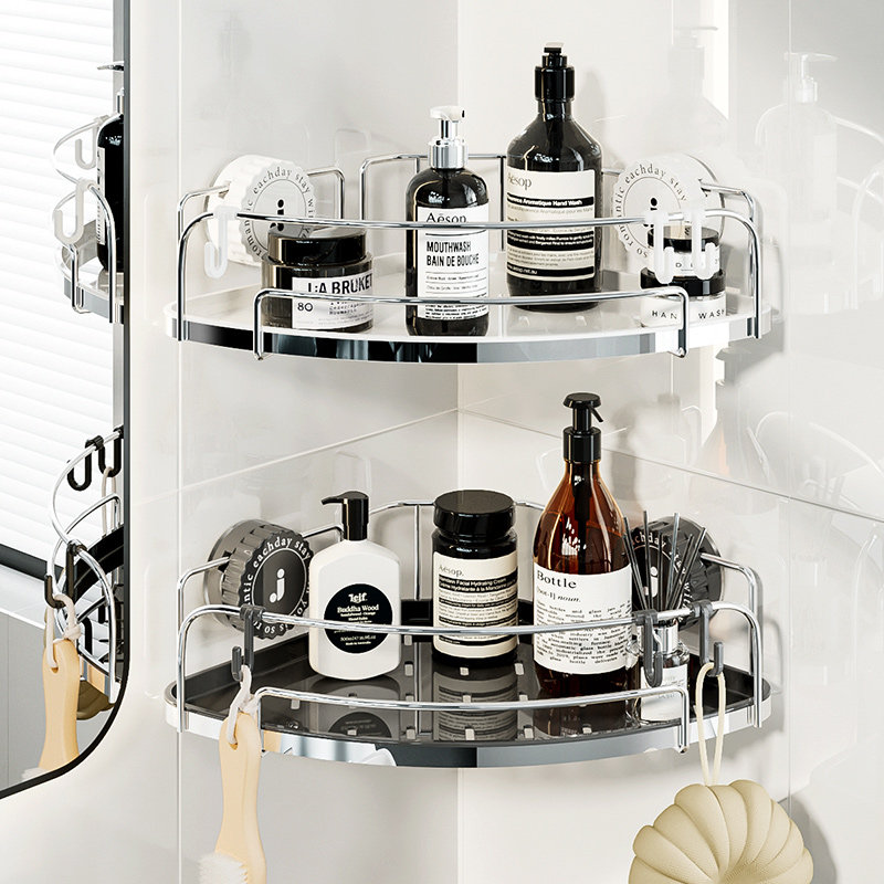 卫生间吸盘三角置物架免打孔洗漱台浴室厕所洗手间转角处收纳架子,家庭/个人清洁工具,浴室角架/置物架,淘宝优惠券,粉丝福利购,淘宝优惠卷