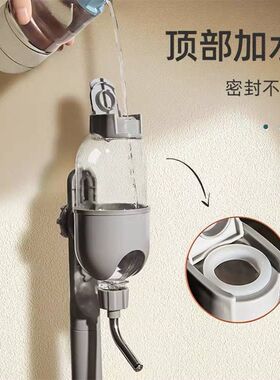 宠物狗喝水器不湿嘴饮水机立杆挂式饮水器喂水壶带吸盘宠物饮水器