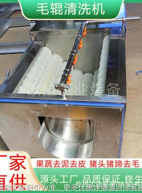 毛清刷地瓜QEC去皮机 全自动花洗生清洗机榨菜波浪毛辊去 泥清洗
