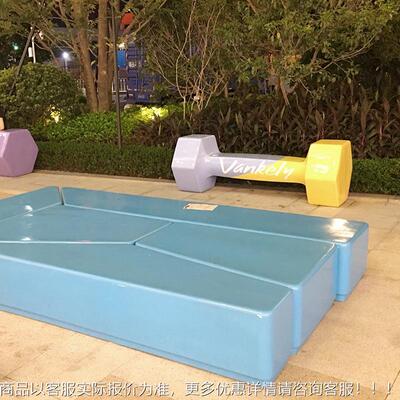 玻钢哑qgf22110铃璃造型坐凳户外商街业区售楼处异形坐凳创意公园