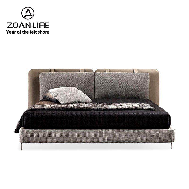 背包床意式极简皮米洛提品质设计主卧双人床轻奢塔特林Tatlin婚床,住宅家具,皮艺床,淘宝优惠券,粉丝福利购,淘宝优惠卷