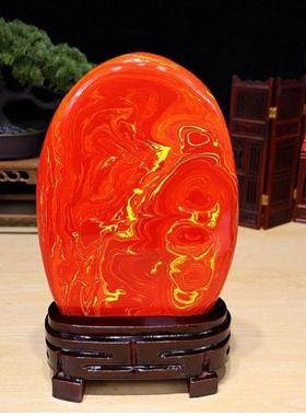 鸡血石原石南非红碧玉观赏石头摆件奇石景观石家居客厅办公室装饰