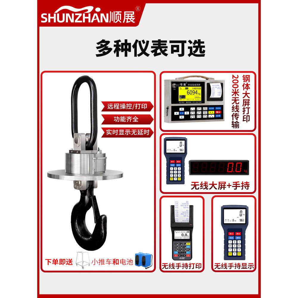 顺展起重机秤耐高温20t吊钩吊秤冶炼工厂数字秤钢壳吊铁吊秤带印