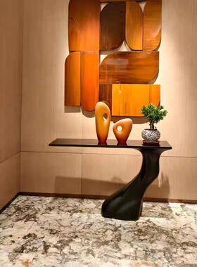 玄关桌子靠墙条案轻奢玄关台极简入户靠墙端景台装饰柜架长条供桌