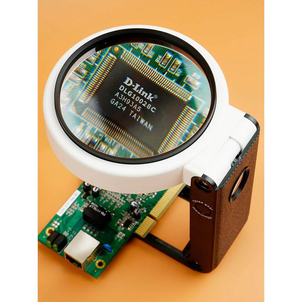 放大镜维修高清看灰尘带灯老人阅读支架看书用工作台30倍USB插电