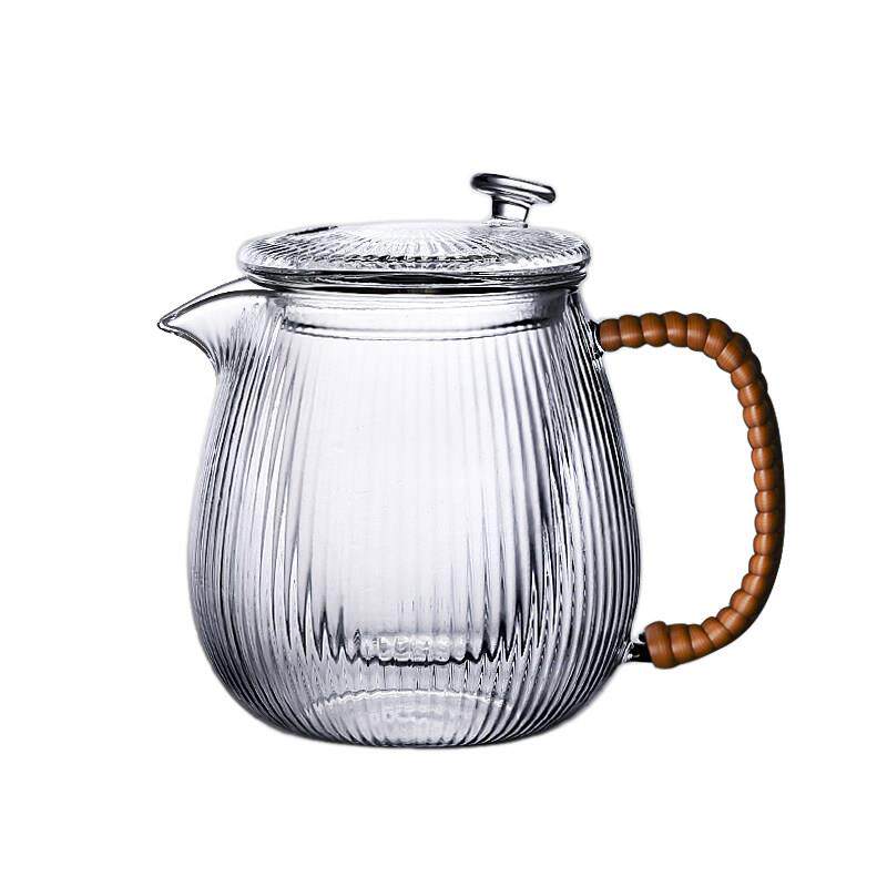 九土泡茶壶带过滤家用可加热黑晶炉煮茶器花茶壶玻璃壶办公室茶壶
