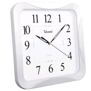 天王挂钟客厅创意约卧简室时钟HZH方形静音 星石英1钟 008银色29c