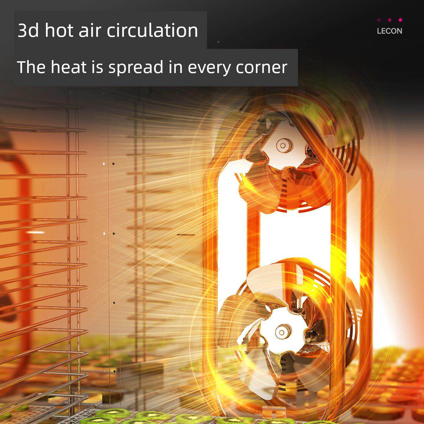 lecn/乐创 小o型家用食品50烘干机荔枝芒果烘 干宠物零箱食自动风