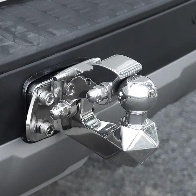 2424款普拉款霸道普拉专多LC250专车用头拖车钩改装鹰304不锈钢牵