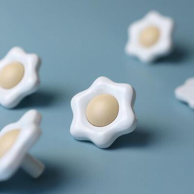 原创屉NSI云朵蛋黄铜黄拉BIEETONN手抽衣柜门拉手创意可爱铜柜门