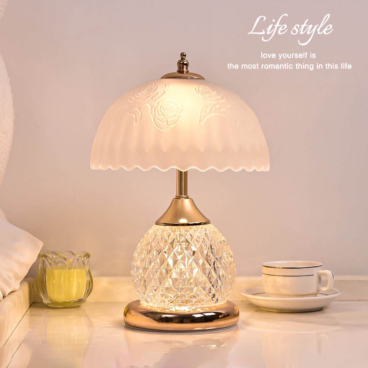 式水晶台灯卧主室床头灯轻奢高级T6165客感2法025新款厅高端卧床