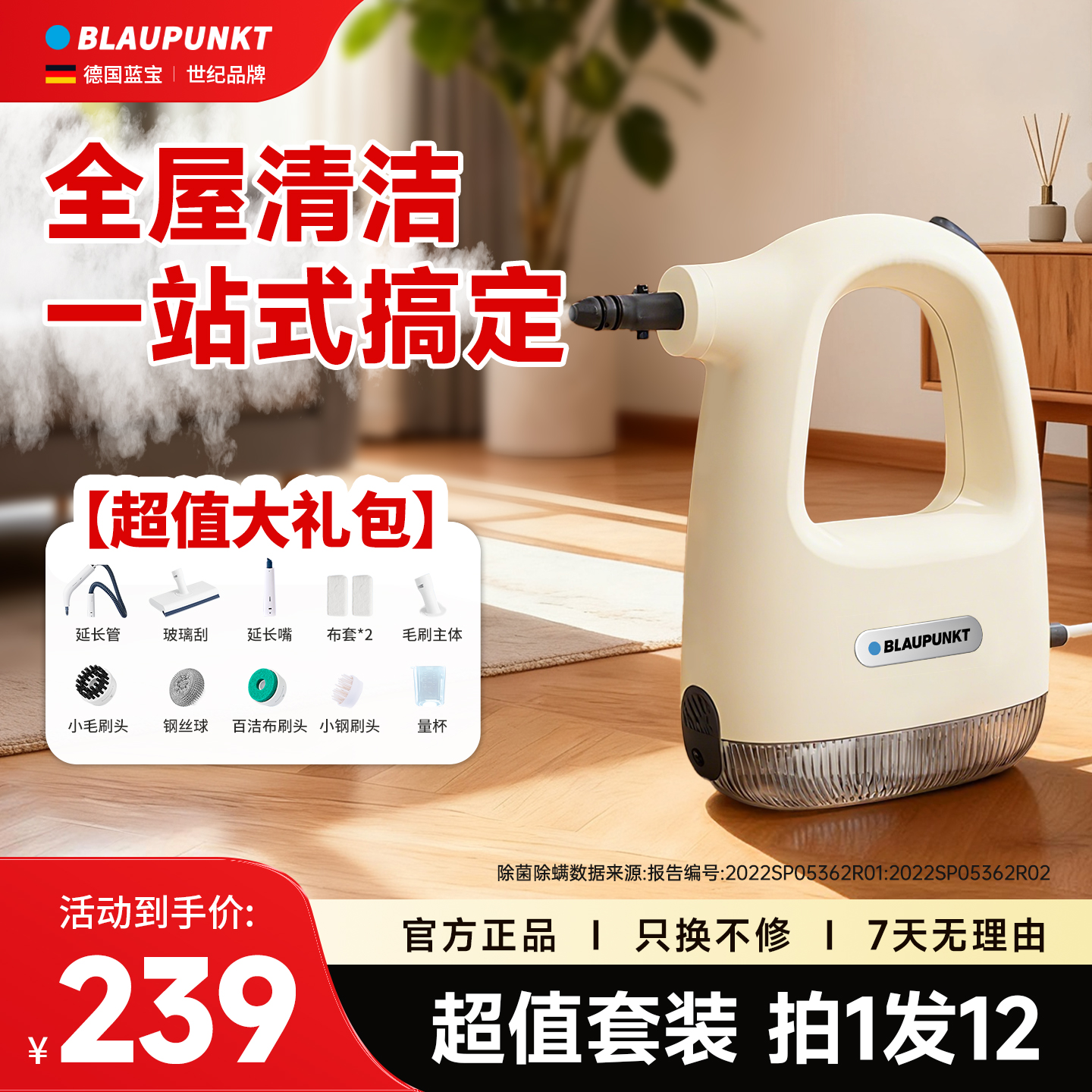 蓝宝高温高压蒸汽清洁机家用小型厨房空调家电油烟机清洗消毒机