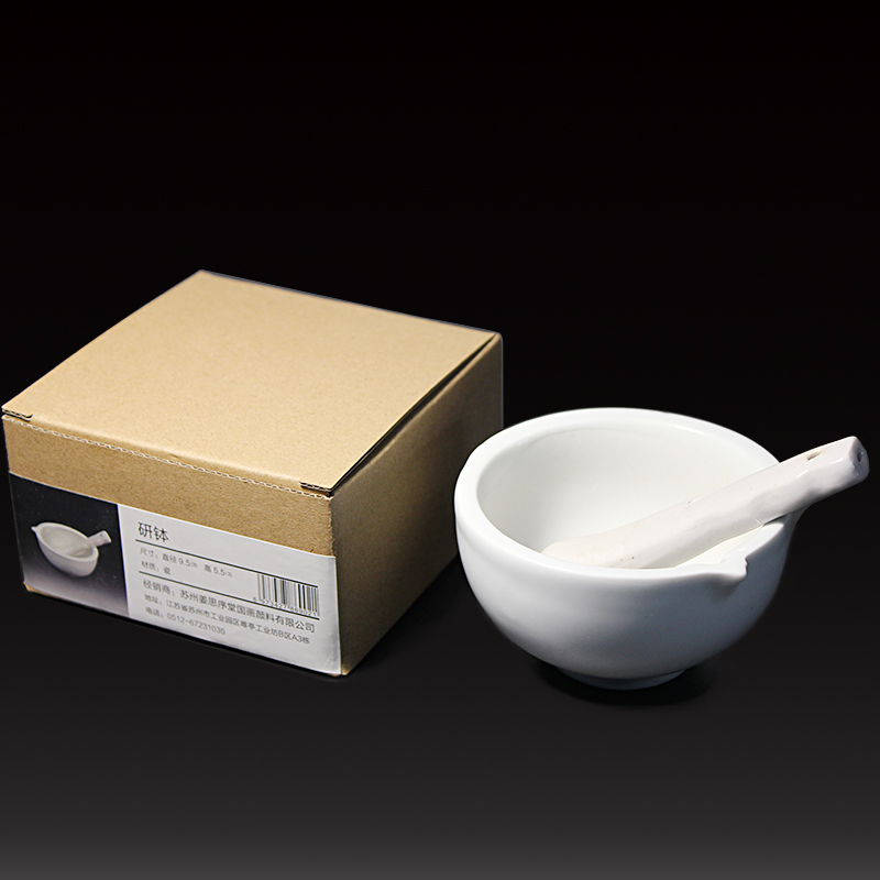 精品研钵乳钵研磨颜料泡颜料研药碗捣药罐研磨棒药臼杵传统国画颜