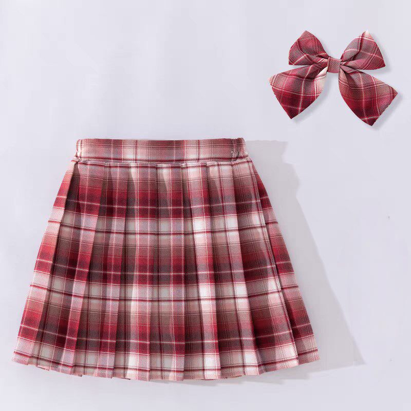 女童jk制服裙夏装百褶裙儿童班服小学生校服女孩gk夏季裙子学院风