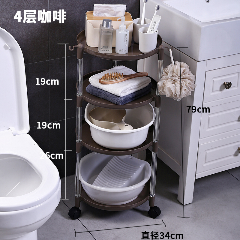 圆锅架厨房置物架台面落地转角收纳锅具三角架子不锈钢多层放锅架