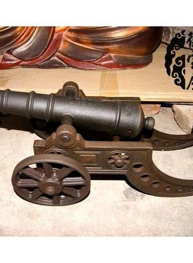 镇宅炮红衣大炮模型纯铜家居室内室外摆件镇宅铁炮复古铜炮客厅小