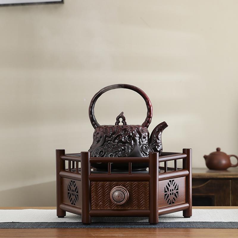 竹编电陶炉家用煮茶器复古茶炉煮茶套装简约居家型新款中式泡茶壶