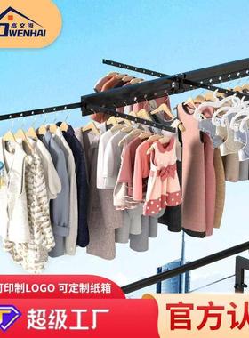 高文海伸缩加厚晾衣架 家用折叠晾衣杆 壁挂浴室多功能晒衣架厂家