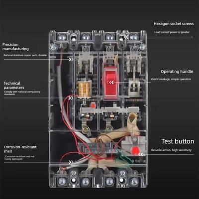 上海人民抗干扰漏电断路器Dz20Le-160A250A 400 630A漏电保护器4P