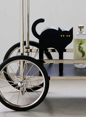 黑猫摆件墙边桌面北欧ins风创意家用现代风卧室客厅茶几家居饰品