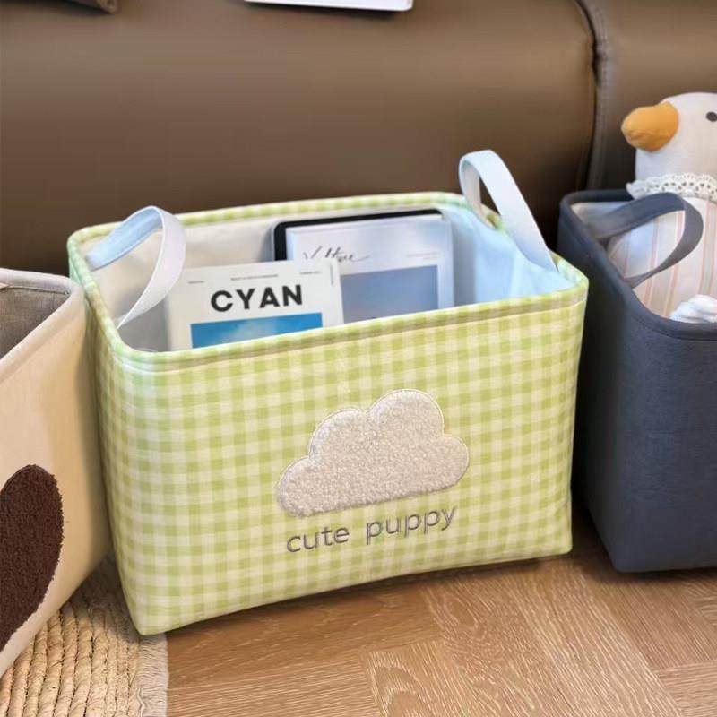 可爱卡通收纳筐家用衣柜衣物整理箱加厚布艺收纳盒车载宿舍收纳箱