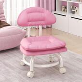 矮凳板凳换鞋 靠背椅万向轮小凳子家用客厅移动沙发凳儿童创意滑轮
