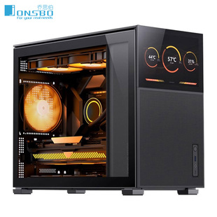 乔思伯D31松果D41机箱MATX台式机紧凑型MESH侧透360水冷桌面副屏