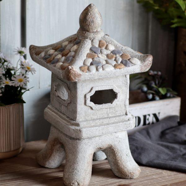 百亩新中式东方禅意太阳能灯塔户外花园阳台庭院民宿彷石造景摆件