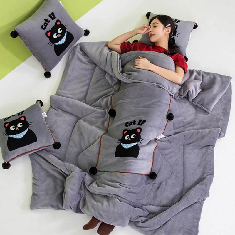 加厚抱枕被子两用牛奶绒多功能毯子办公室卡通午睡折叠靠枕头汽车,居家布艺,抱枕被,淘宝优惠券,粉丝福利购,淘宝优惠卷