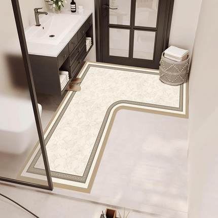 7字型浴室专用地垫L型拐角卫生间吸水防滑脚垫耐脏厕所硅藻泥地毯