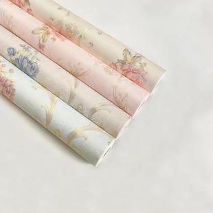 田园3D立体花纹墙纸温馨客厅卧室餐厅电视背景墙家用装 欧式 饰壁纸