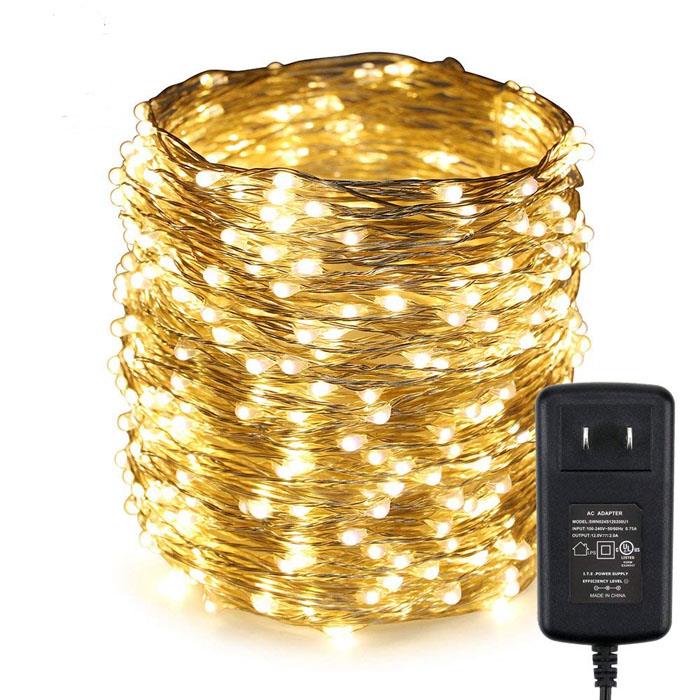 房间满天星小彩灯灯串led防水铜线灯串插电耶诞户外浪漫布置装饰