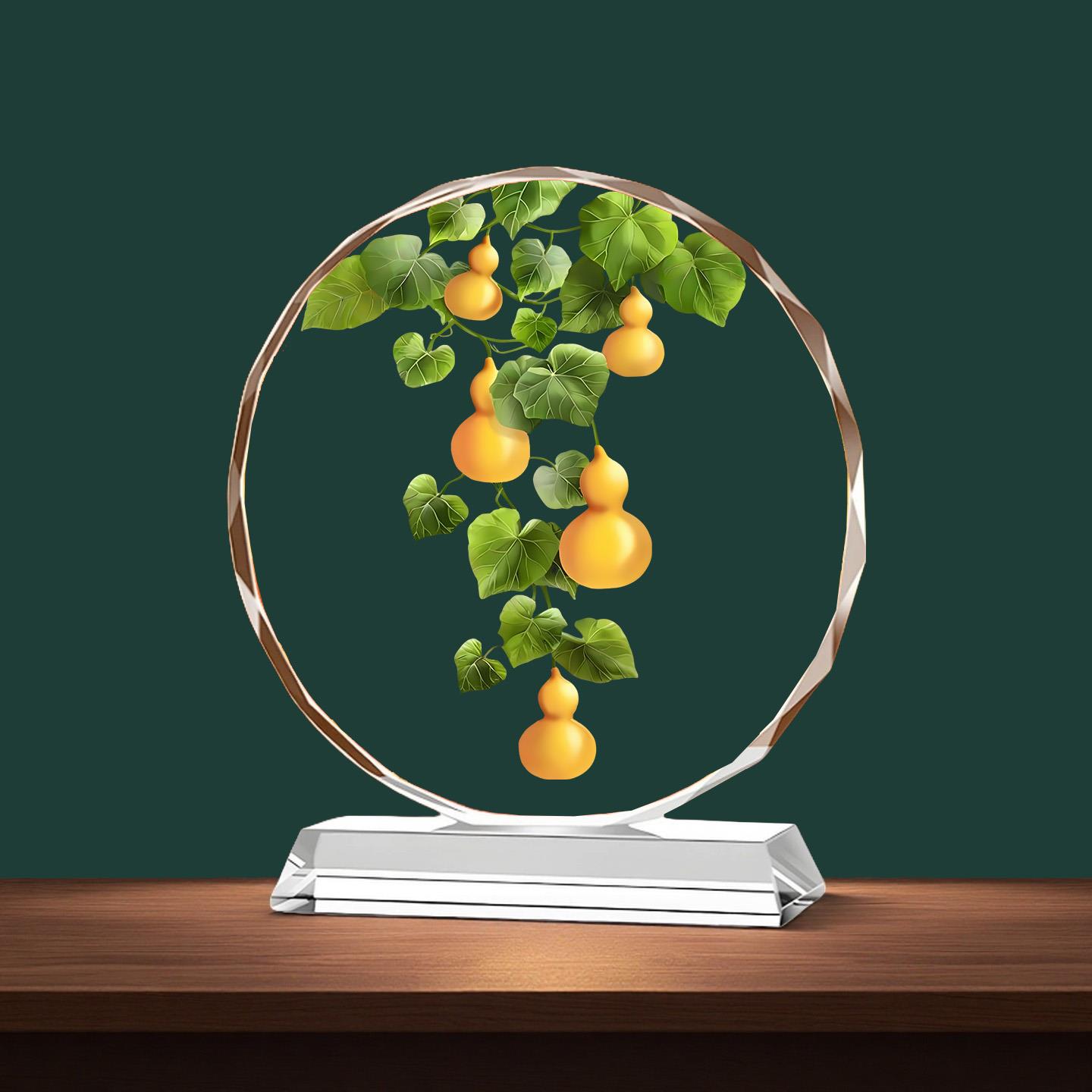 五福临门葫芦水晶摆件客厅玄关电视柜装饰品镇宅新房乔迁开业礼物