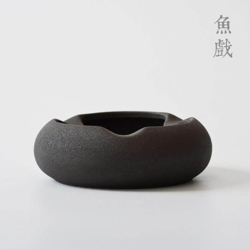 鱼戏 创意现代粗陶瓷烟灰缸办公室茶几客厅大号个性覆古欧式简约,节庆用品/礼品,时尚烟灰缸,淘宝优惠券,粉丝福利购,淘宝优惠卷