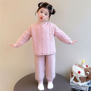 校服内搭神器儿童冬季保暖套装女童棉裤加厚内胆套头棉服2025新款