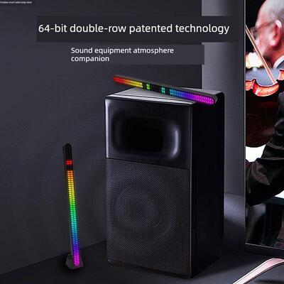 新的双排64位Pickup灯，长电池寿命，可充电Rgb节奏灯，汽车声控