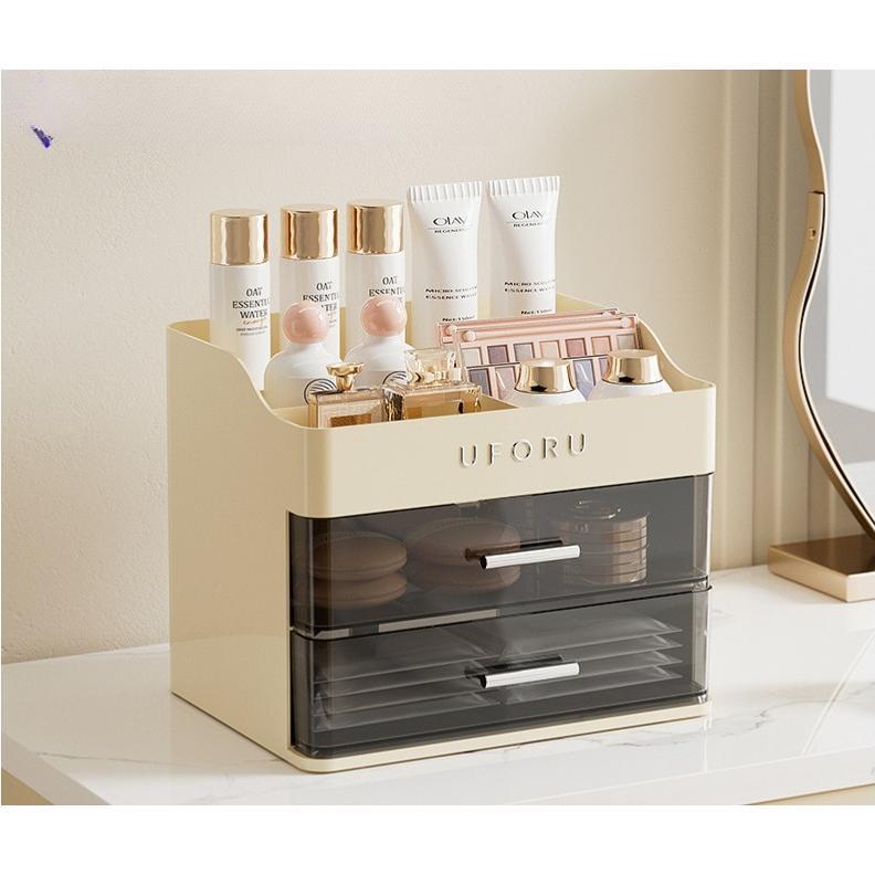 化妆品收纳盒桌面高级感抽屉式桌面梳妆台高级大容量多功能置物架