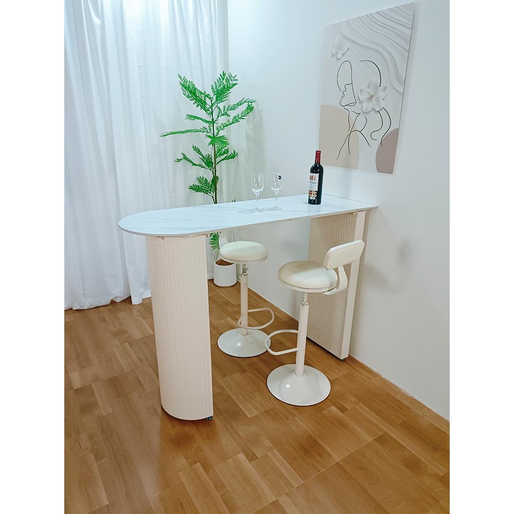 轻奢岩板吧台家用客厅厨房隔断小吧台阳台靠墙垭口高脚桌