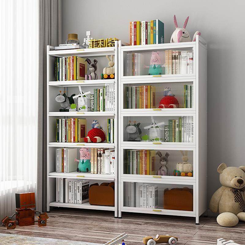 家用钢制儿童书架置物架落地多层绘本收纳架简约防尘翻门书柜储物,住宅家具,儿童书架,淘宝优惠券,粉丝福利购,淘宝优惠卷