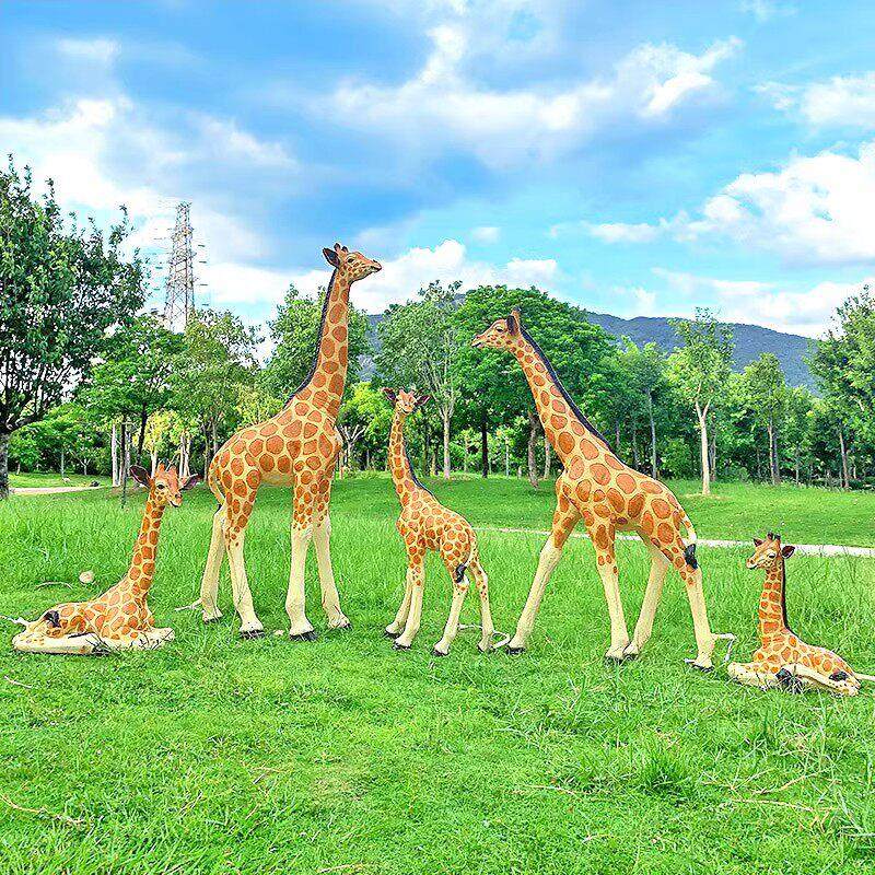 户外彷真长颈鹿雕塑植物园发光动物鹿模型园林草坪落地装饰大摆件,家居饰品,户外/庭院摆件,淘宝优惠券,粉丝福利购,淘宝优惠卷