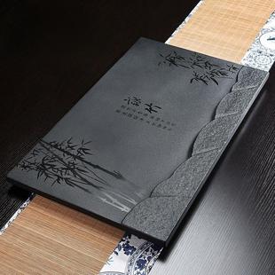 茶台石板嵌入式茶桌石板面乌金石茶盘定制盖板茶几中间空位岩板