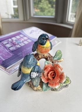 采购产品创意陶瓷蓝鸟小装饰品，客厅家居装饰品，婚房装饰品，的