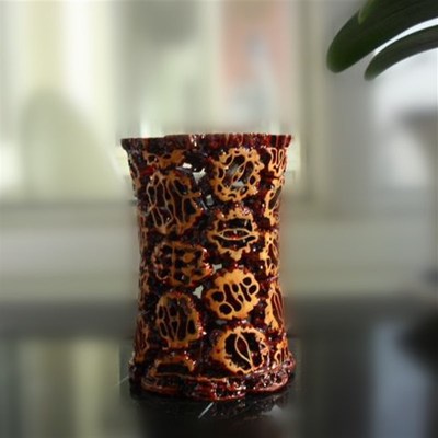 山核桃壳工艺品 生日礼品 商务办公摆件 书房手工核桃笔筒