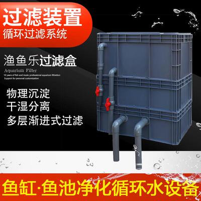 鱼缸上滤置滴流盒带沉淀仓过滤设备过滤盒鱼池diy 过滤器干湿分离