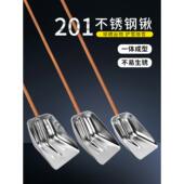 加厚不锈钢锹方锨垃圾铲大号铲子粮食铲雪铲不锈钢锨方头农用工具