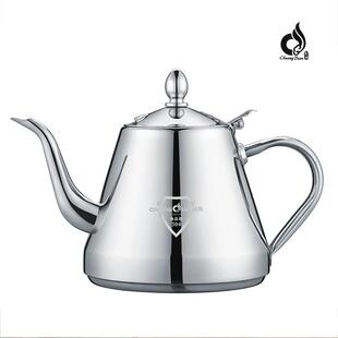 创典304不锈钢烧水壶泡茶壶家用平底壶高档茶壶电磁炉专用茶壶