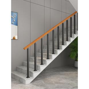 铁栏杆柱楼梯扶手护栏简单现代平台室内阁楼自货架家用实木栅栏