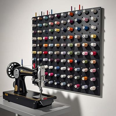 洞洞板缝纫机线架墙面线球挂架手工用品收纳墙铁艺冲孔板手缝线架