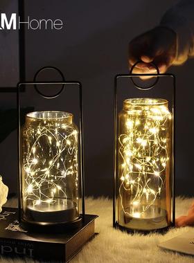 欧式复古风灯摆件酒吧餐厅咖啡馆装饰品摆设创意烛光晚餐道具新年